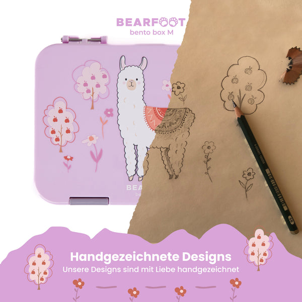Kids' Lunch Box with Compartments, Bento Box - Purple Llama