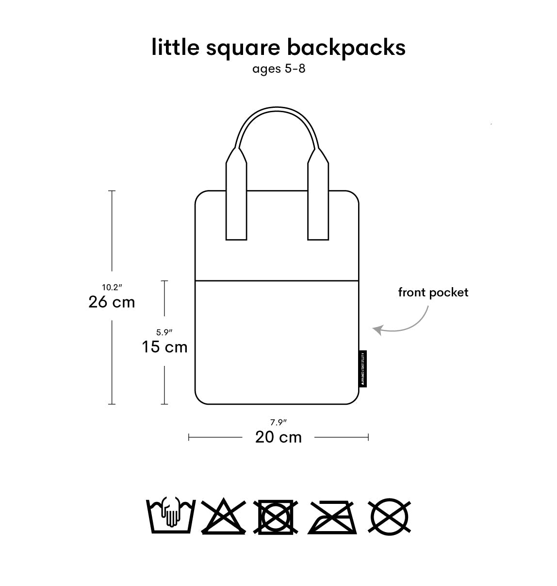 Petit sac à dos carré enfant - Étoile filante – vue 8 – A Little Lovely Company