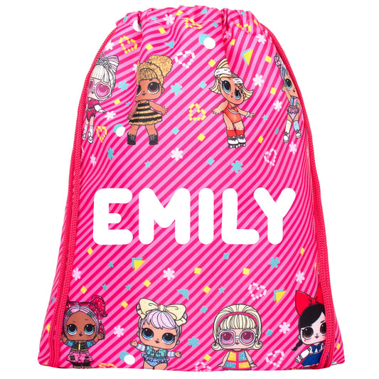 LOL Surprise Kids PE Drawstring Bag | Personalized with Name | Fringoo