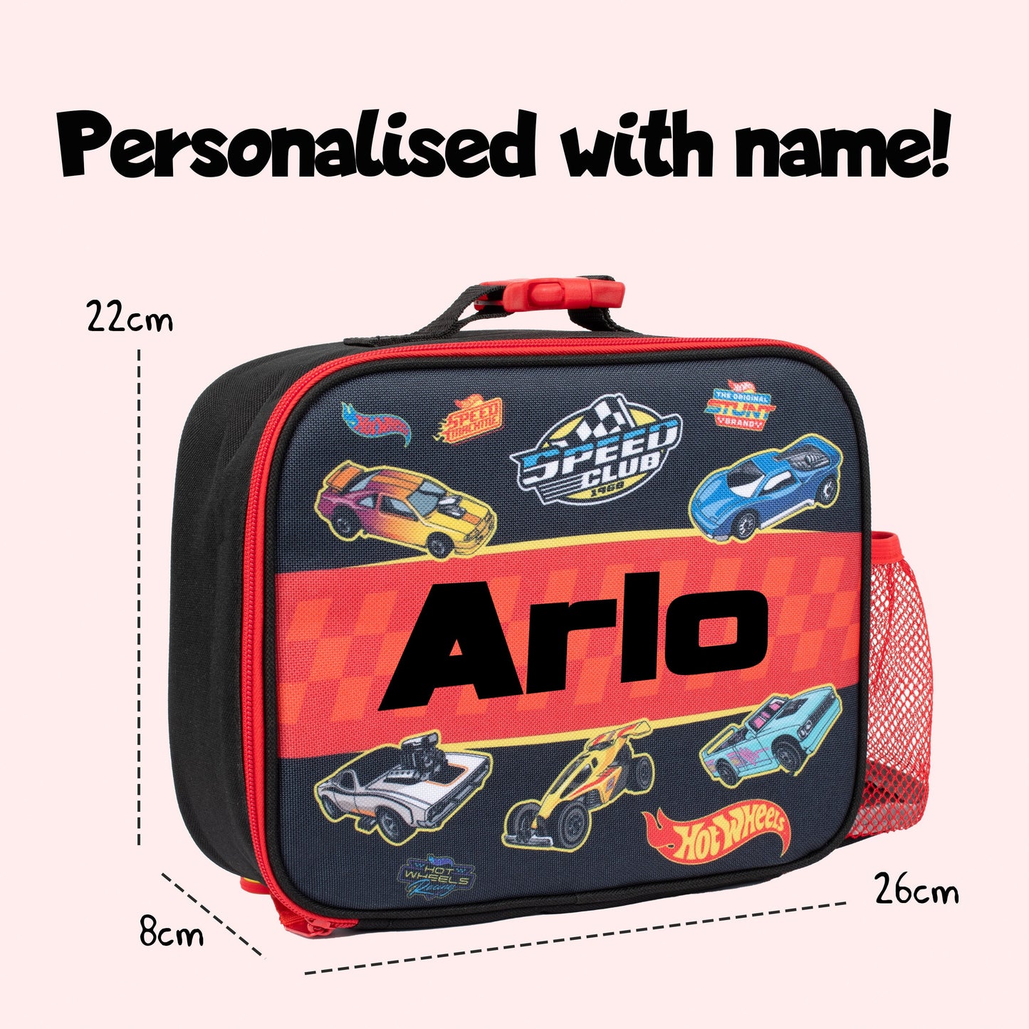 Personalized Lunch Bag - Hot Wheels