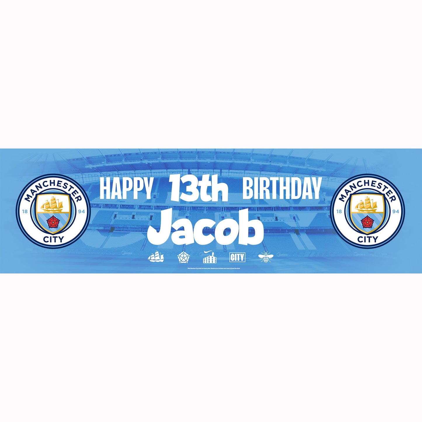 Manchester City Personalized Birthday Banner