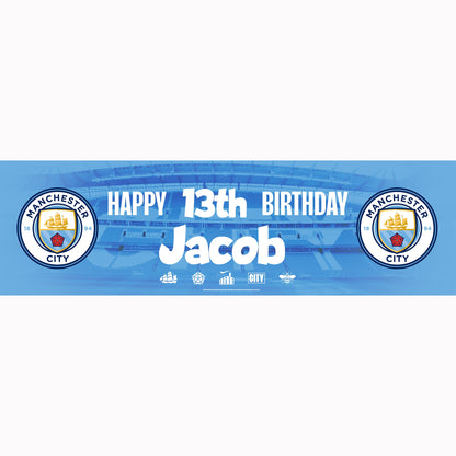 Manchester City Personalized Birthday Banner