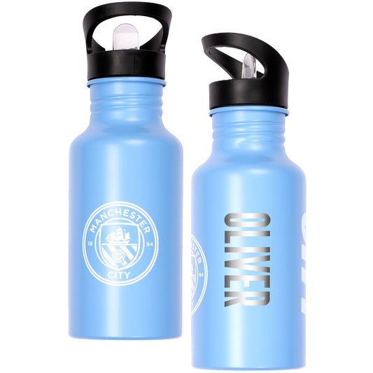 Gourde en acier inoxydable avec paille – Manchester City FC Metal 500ml