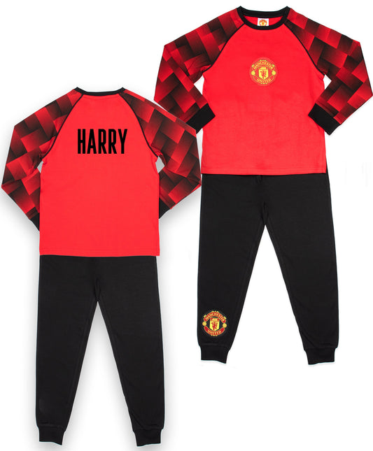 Manchester United F.C. Personalised Pyjamas Red