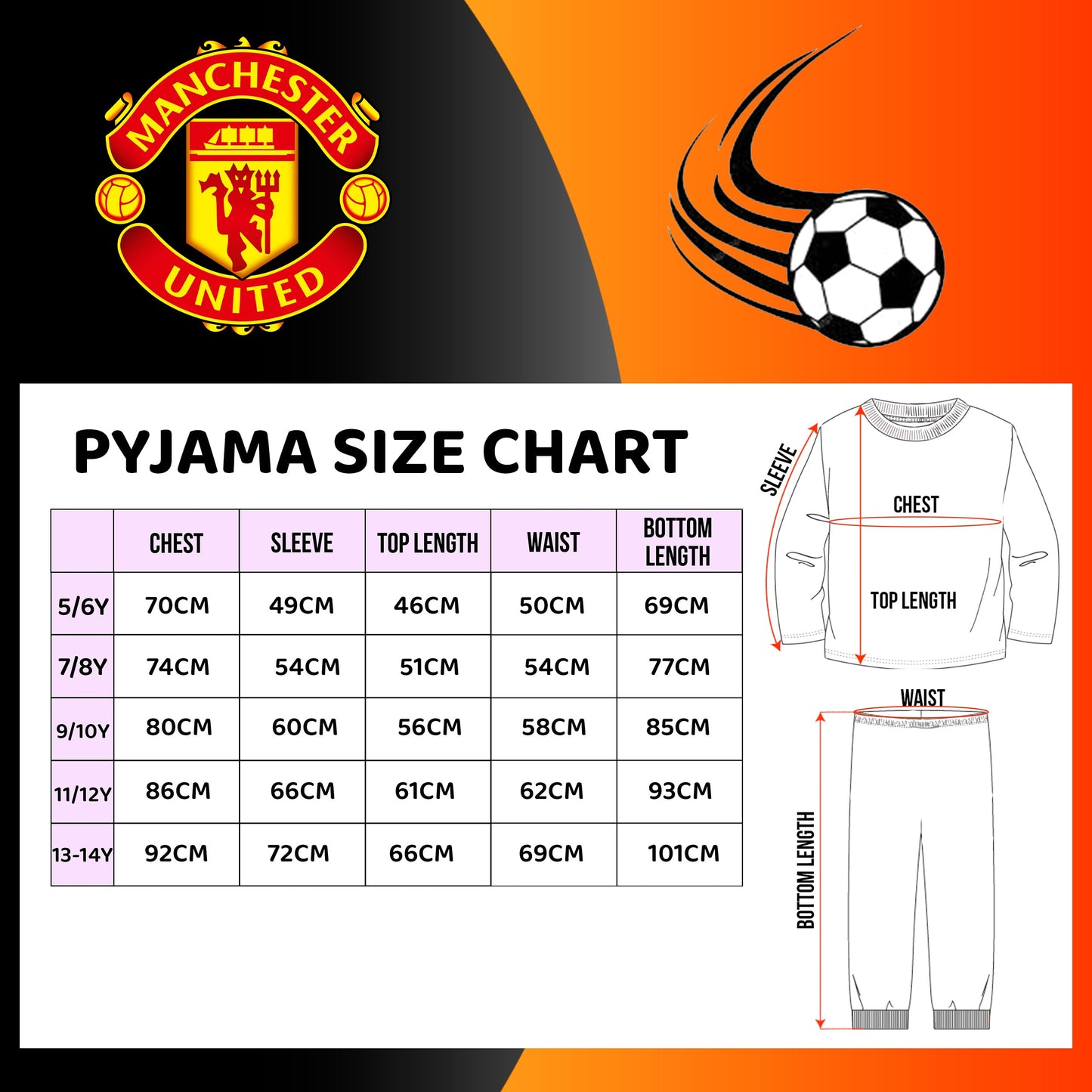 Manchester United F.C. Personalised Pyjamas Red