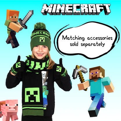 Minecraft Boys' Hoodie with Kangaroo Pocket 100% Cotton