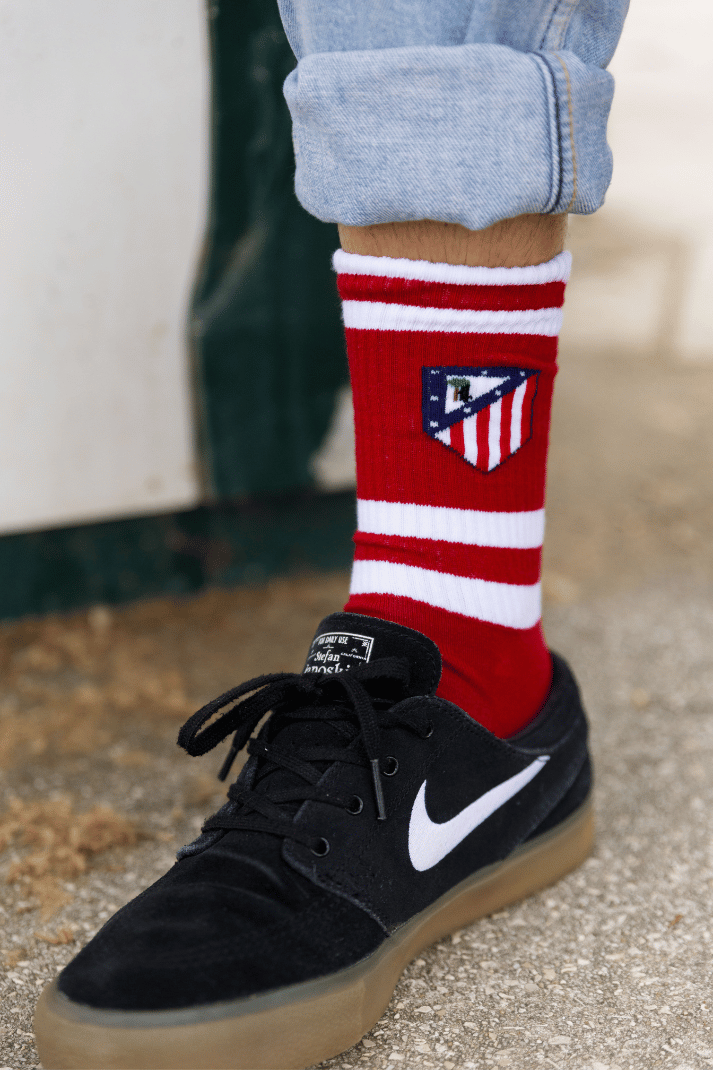 Chaussettes Atlético de Madrid « Blason Rouge et Blanc » - Chulé