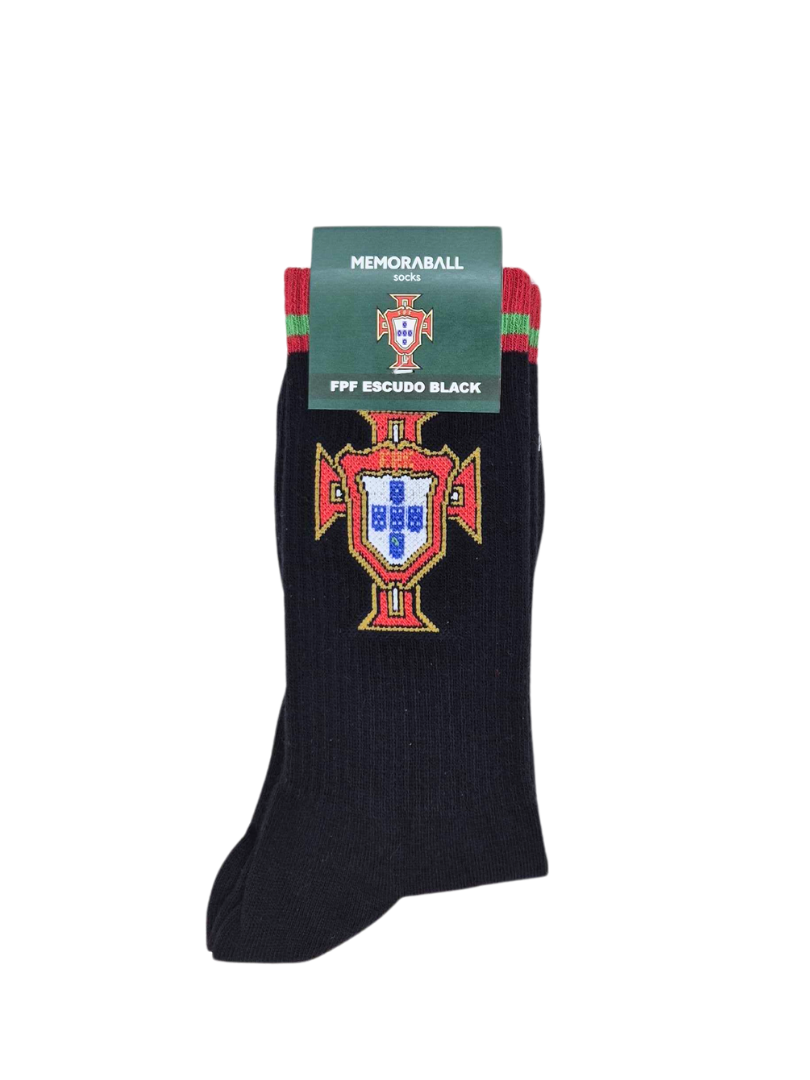 Chaussettes Portugal FPF « Blason » – Noir - Chulé
