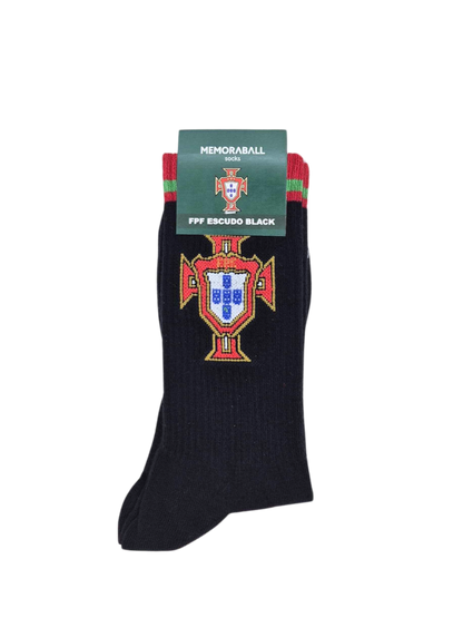 Chaussettes Portugal FPF « Blason » – Noir - Chulé