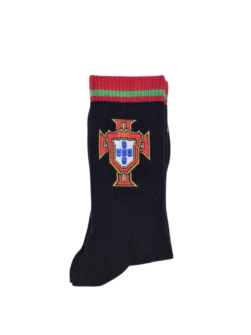 Chaussettes Portugal FPF « Blason » – Noir - Chulé