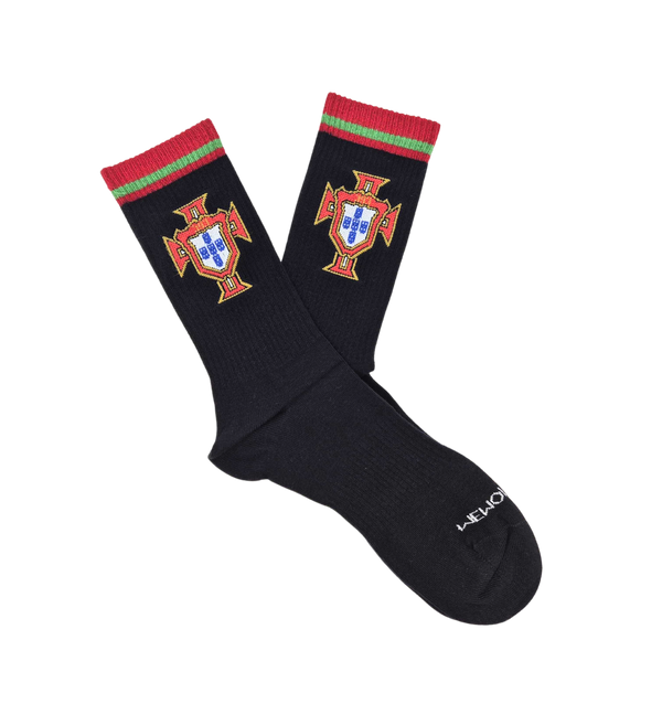 Chaussettes Portugal FPF « Blason » – Noir - Chulé