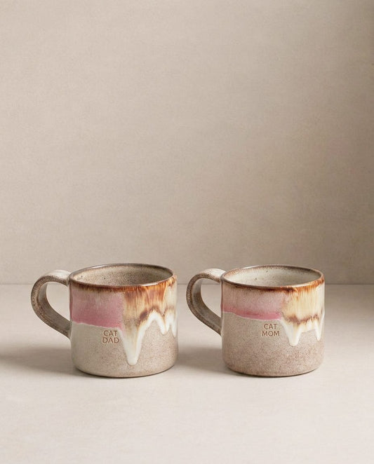 Melting Ice Cream Mug 360ml Cat Mom & Dad 2 Piece Set