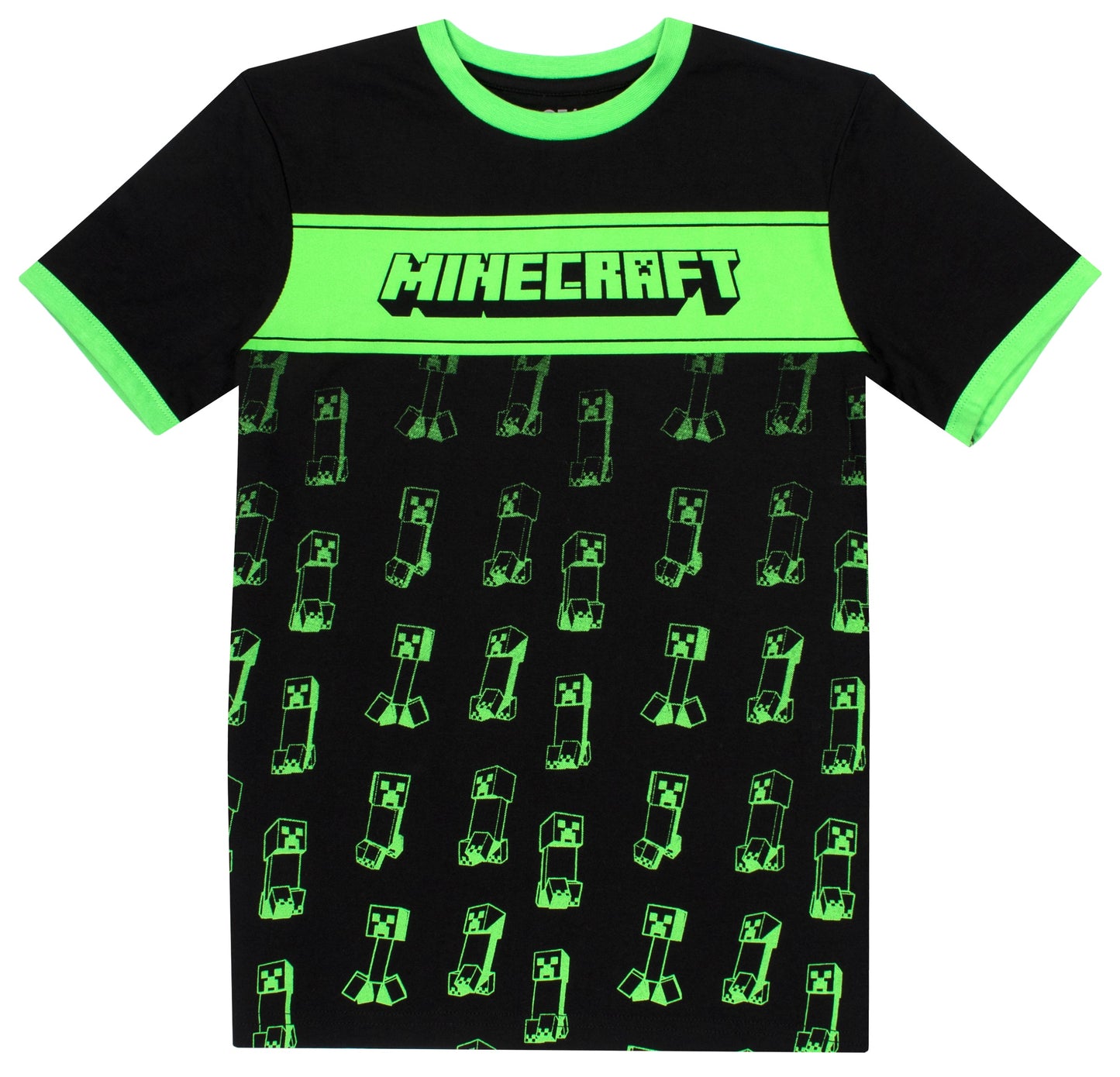 Minecraft Creeper T-Shirt - Black & Green