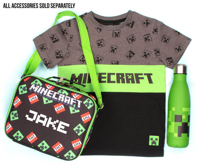 Minecraft Creeper T Shirt – gris