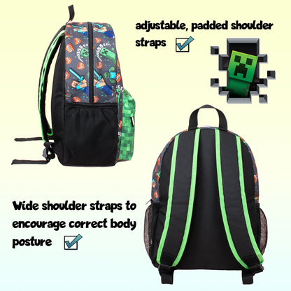 Grand scolaire enfant Sac à dos – Minecraft