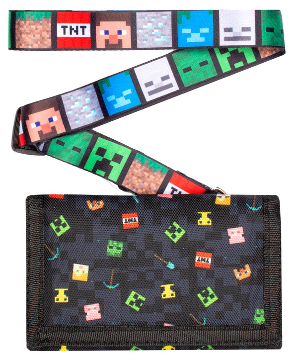 Minecraft Kids portefeuille – noir Pattern