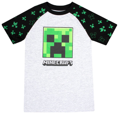 Minecraft Creeper T-Shirt - Grey