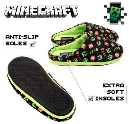 Minecraft Chaussons – noir Pattern