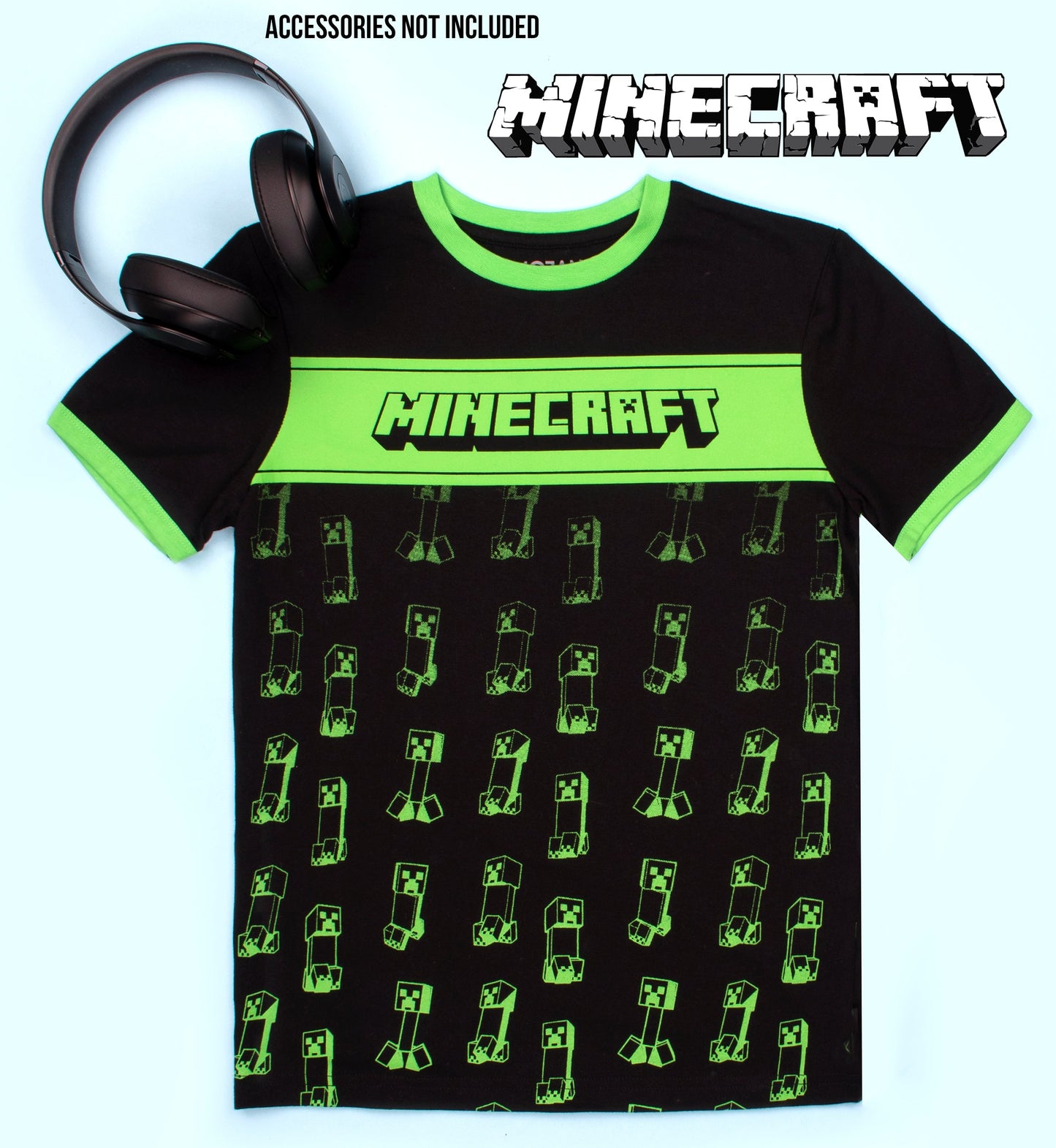Minecraft Creeper T-Shirt - Black & Green