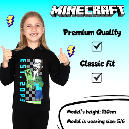 Minecraft Boys' Hoodie with Kangaroo Pocket 100% Cotton