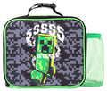 Sac repas – Minecraft with Mesh Pocket – gris Pixel Creeper