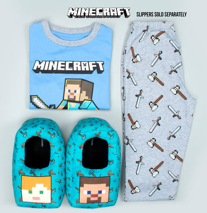 Minecraft Pajamas - Blue & Grey