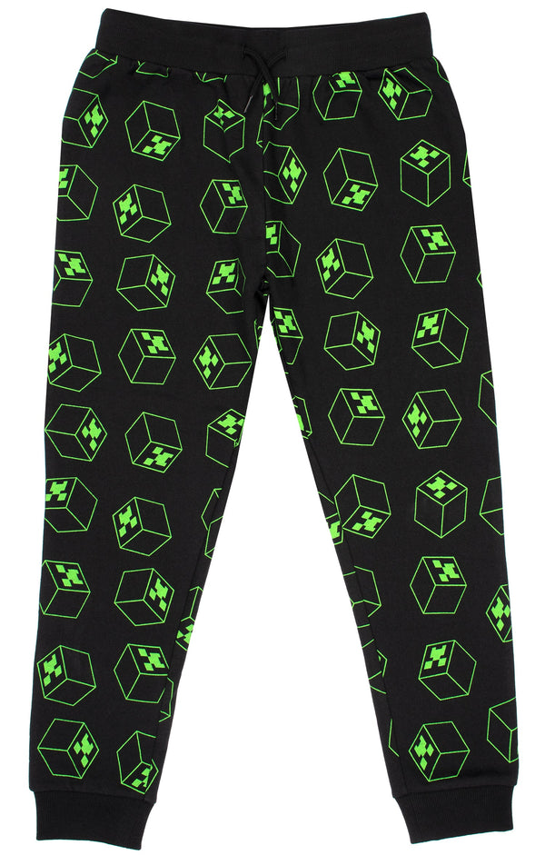 Pantalon de jogging Minecraft – noir & vert Pattern