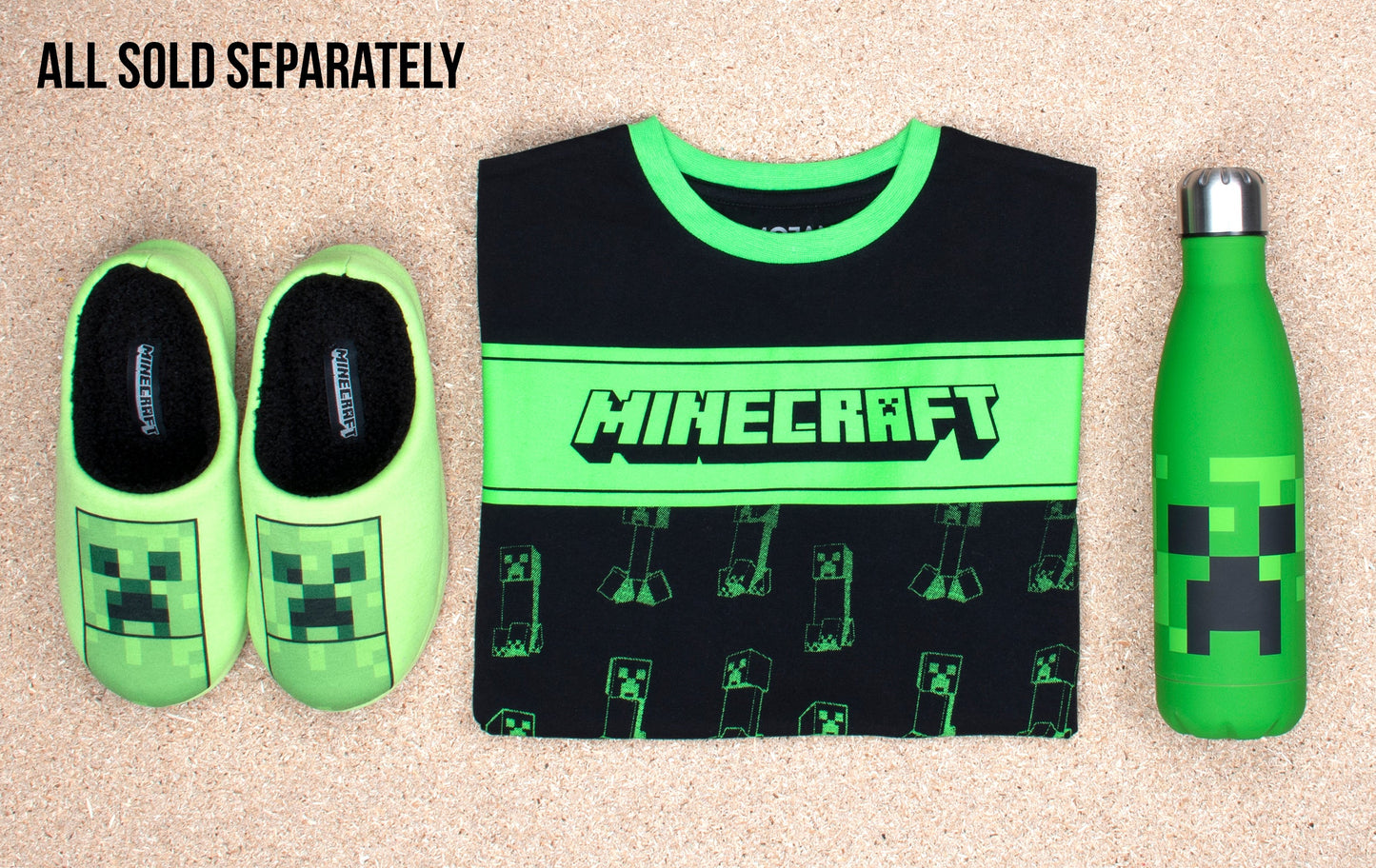 Minecraft Chaussons – vert Creeper
