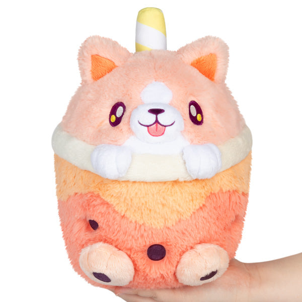 Peluche Mini Squishable – Corgi Bubble Tea