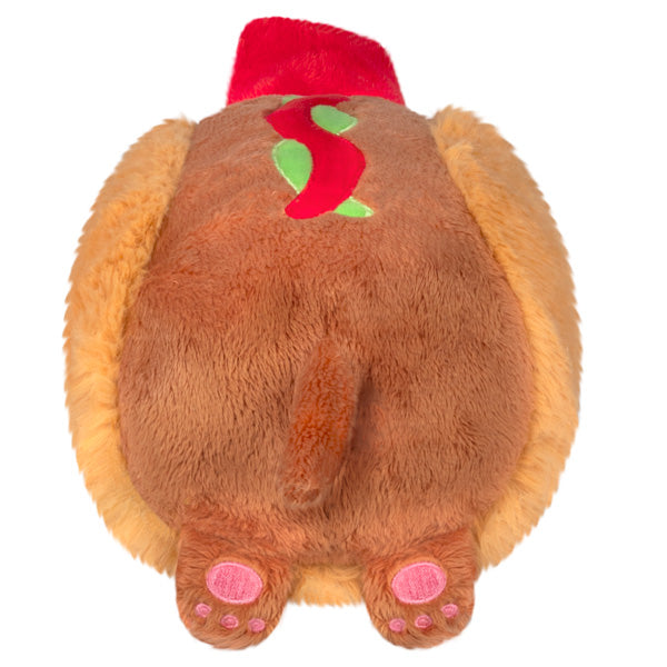 Peluche Mini Squishable – Teckel Hot-Dog Festif
