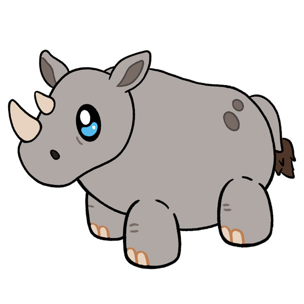 Peluche Mini Squishable – Rhinocéros