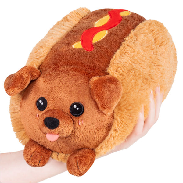 Peluche Mini Squishable – Teckel Hot-Dog