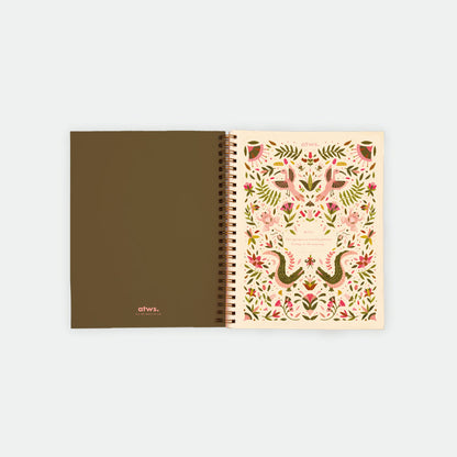 Pink Croco - Monthly Planner Spirals