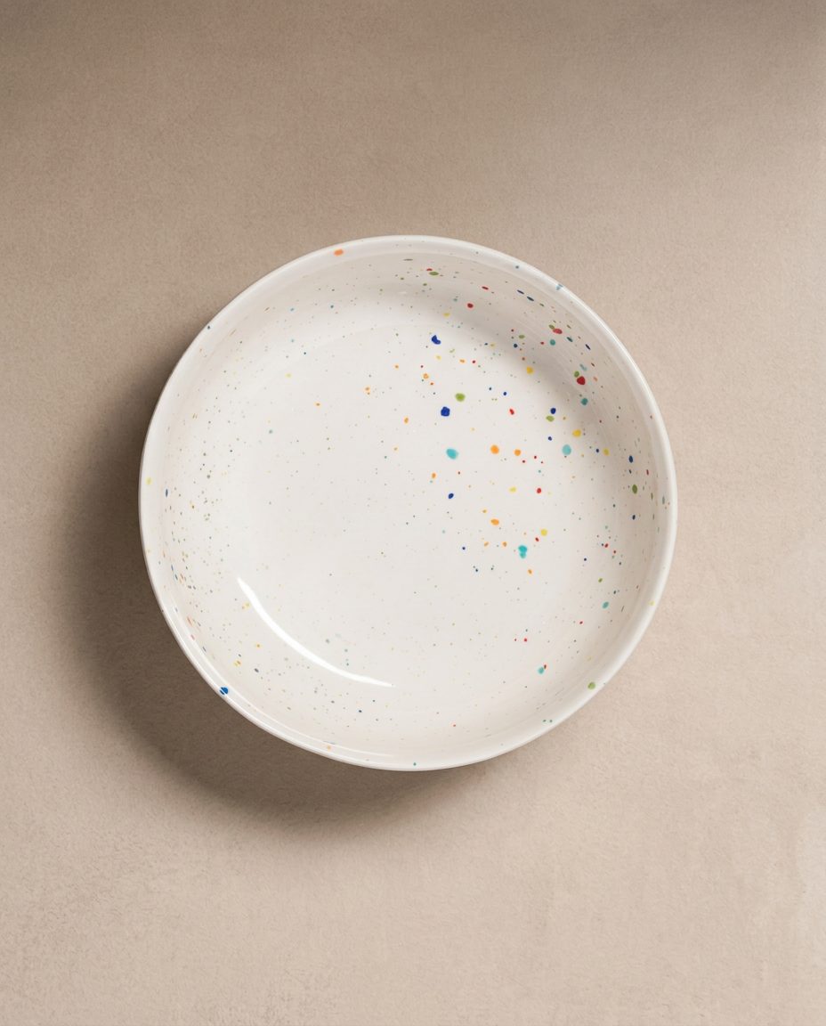 New Party Assiette à pâtes basse 23 cm - Mélange 6 pièces