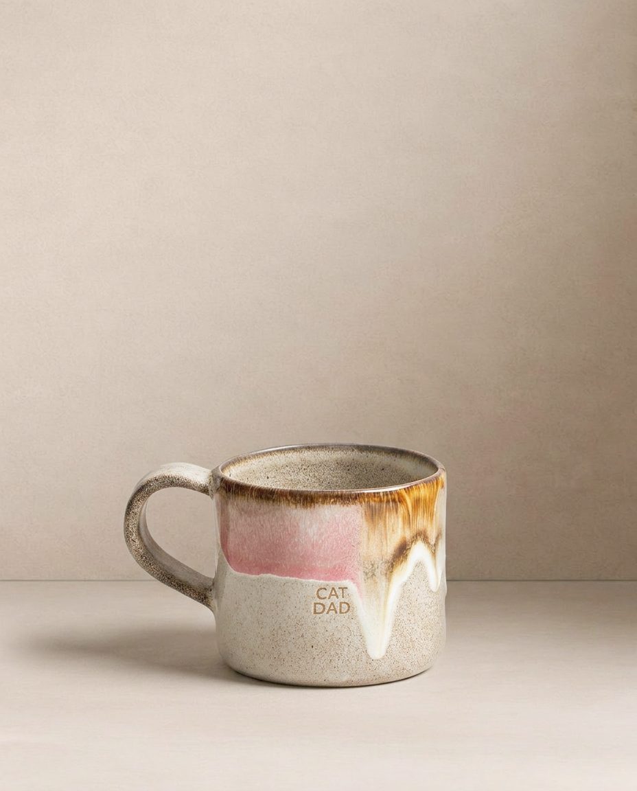 Melting Ice Cream Mug 360 ml Chat Maman & Papa Ensemble 2 Pièces