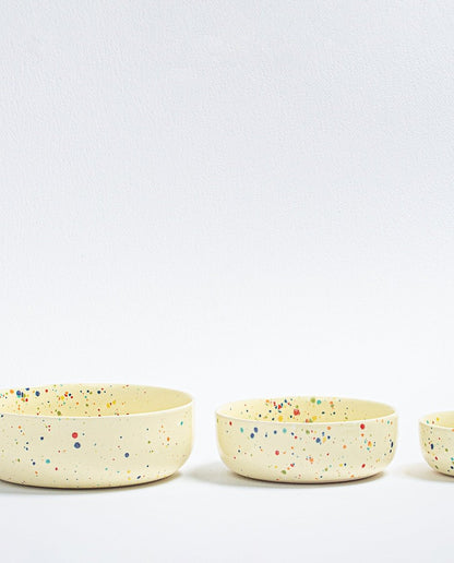 New Party Bowl Trilogy Set 3 pieces Yellow