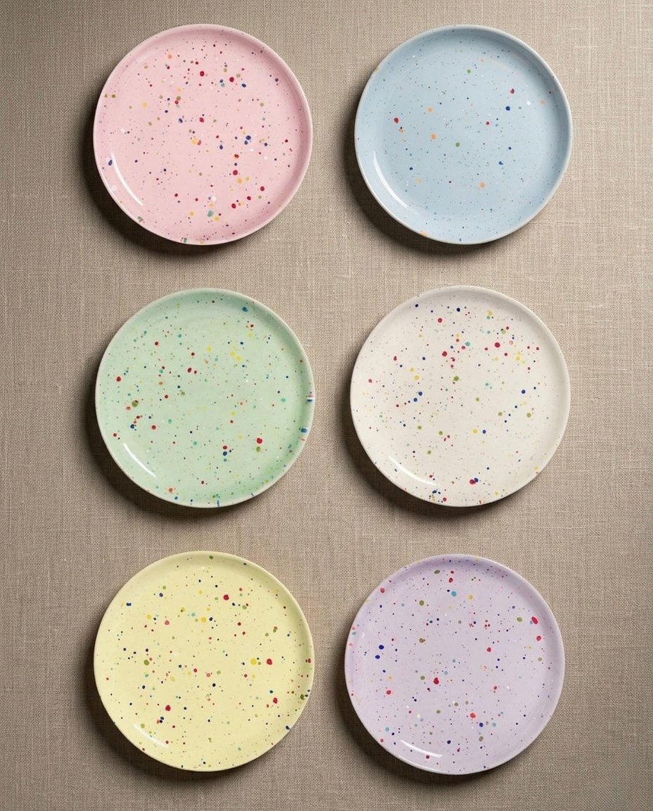 New Party Assiette à pain 17 cm - Mélange 6 Pièces