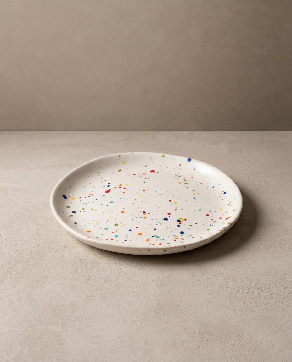 New Party Bread Plate 17cm White