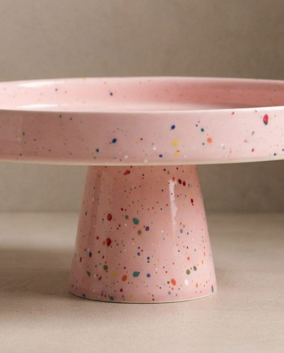 New Party Cake Stand 28cm Pink