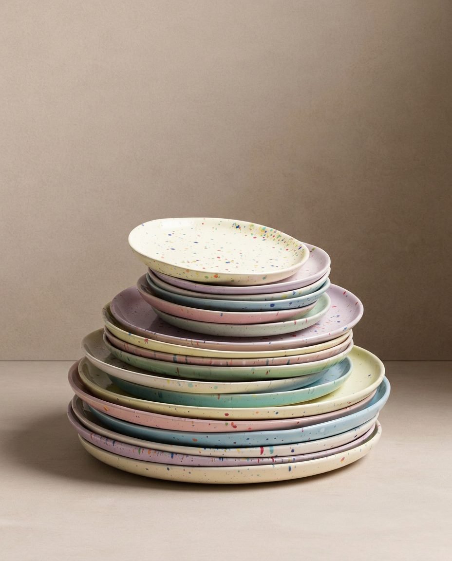 New Party Chill Dining Set 18 Pieces Mix Color