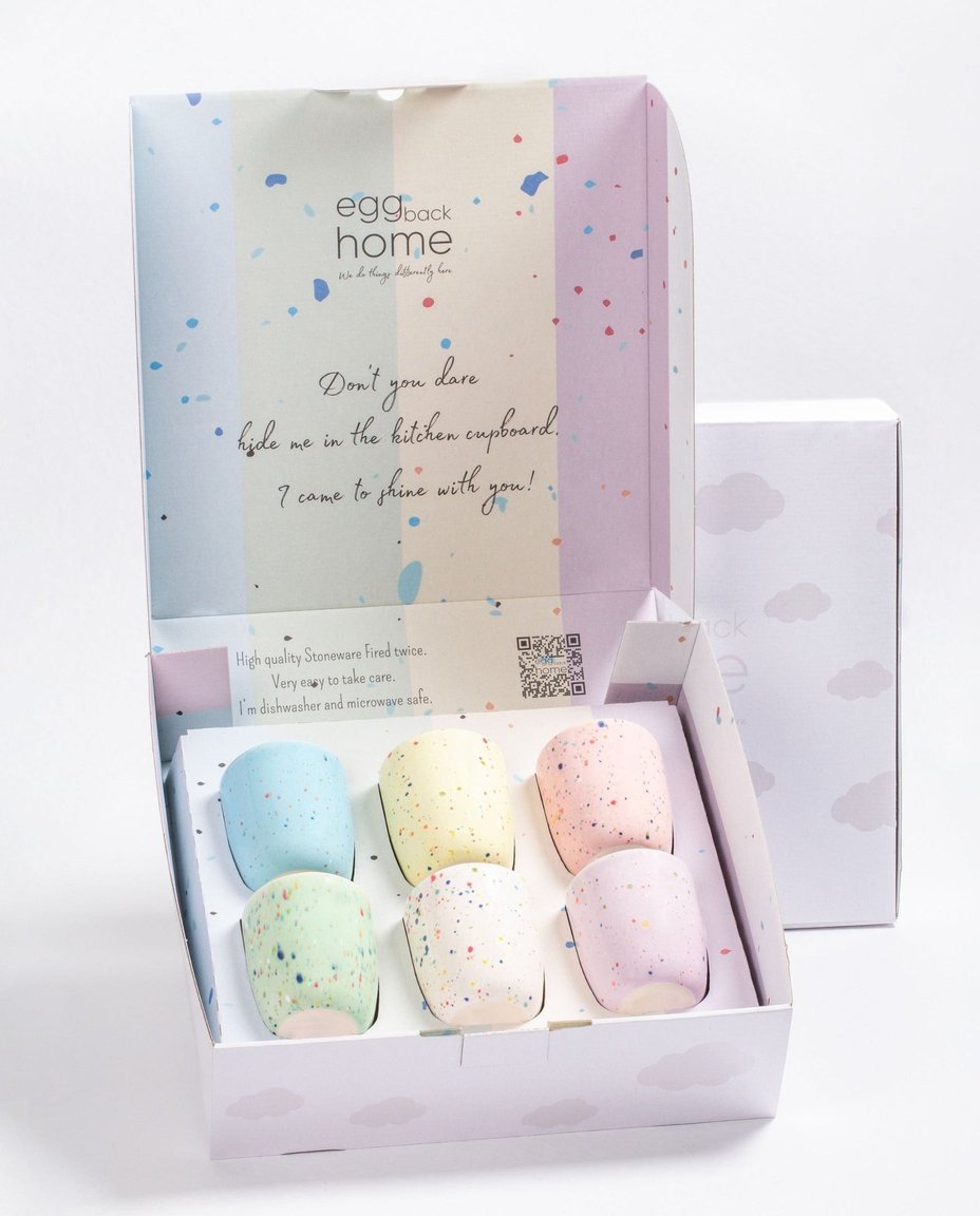 New Party Tasse moyenne 220 ml - Mélange 6 pièces