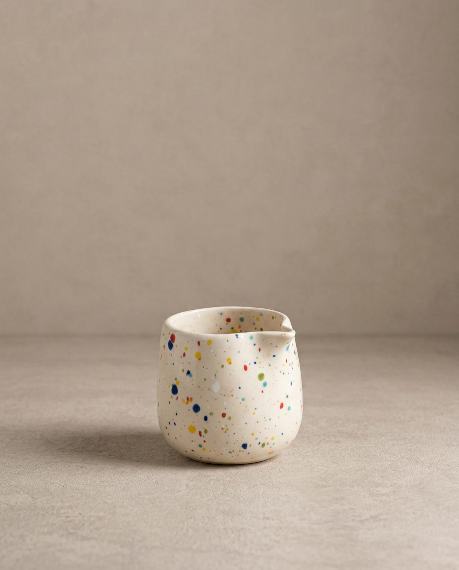 New Party Pot à lait verseur en céramique pour servir la crème et le lait blanc