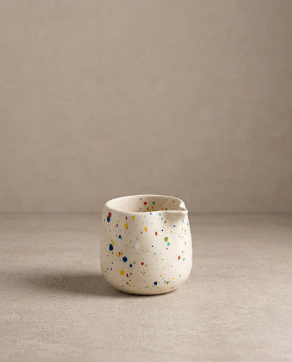 New Party Pot à lait verseur en céramique pour servir la crème et le lait blanc