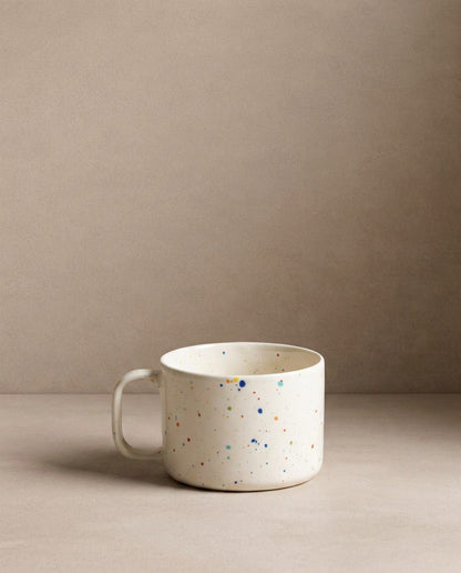 New Party Mug 450ml Blanc – tasse en grès faite main – Egg Back Home