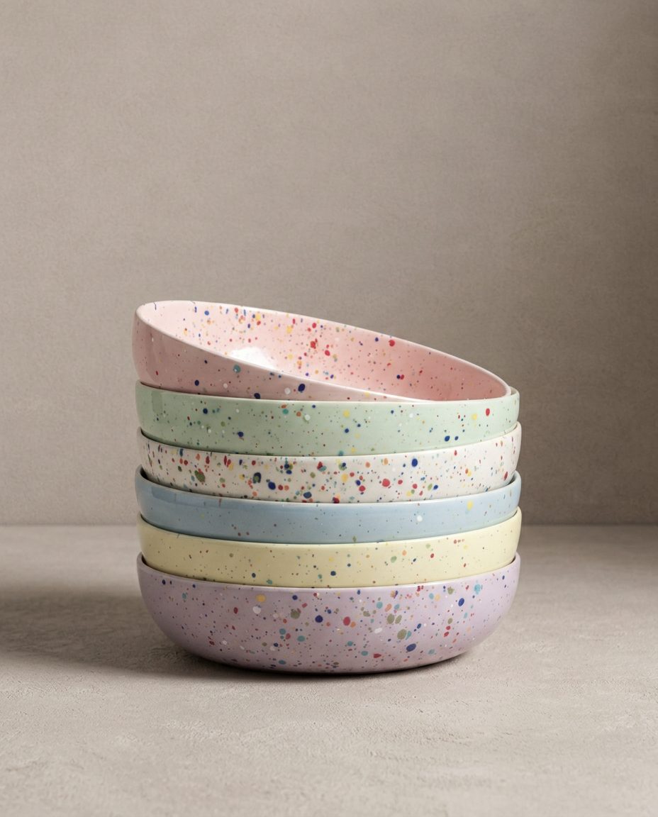 New Party Assiette à pâtes 21 cm Mélange 6 pièces