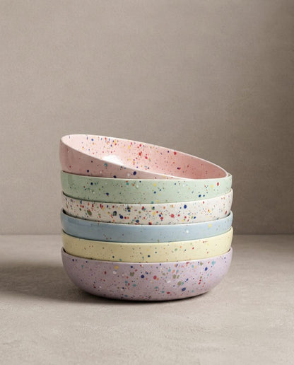 New Party Assiette à pâtes 21 cm Mélange 6 pièces