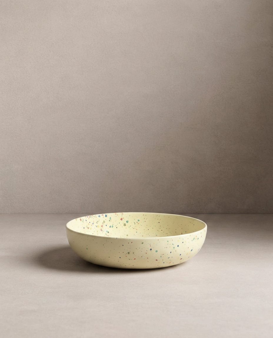 New Party Pasta Plate 21cm Yellow