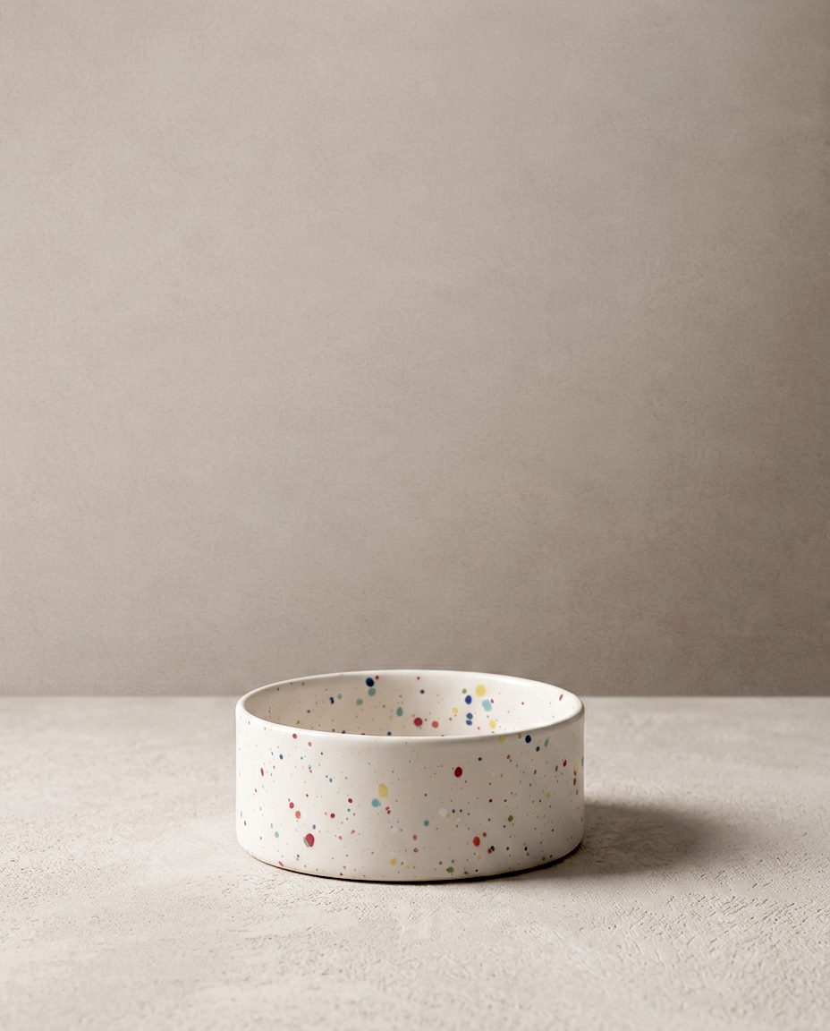 New Party Pet Bowl 14cm Set 2 White