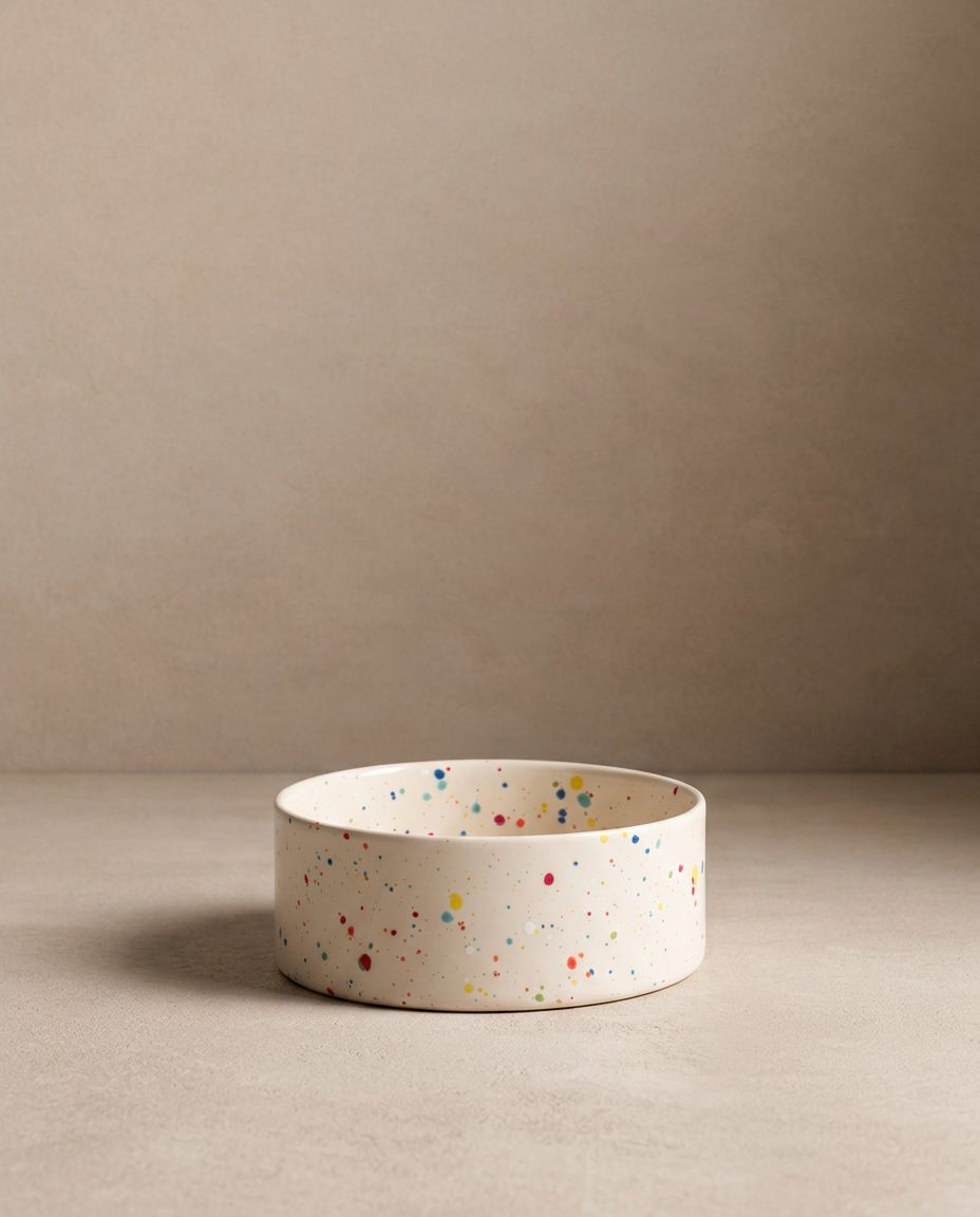 New Party Pet Bowl 16.5cm Set 2 White