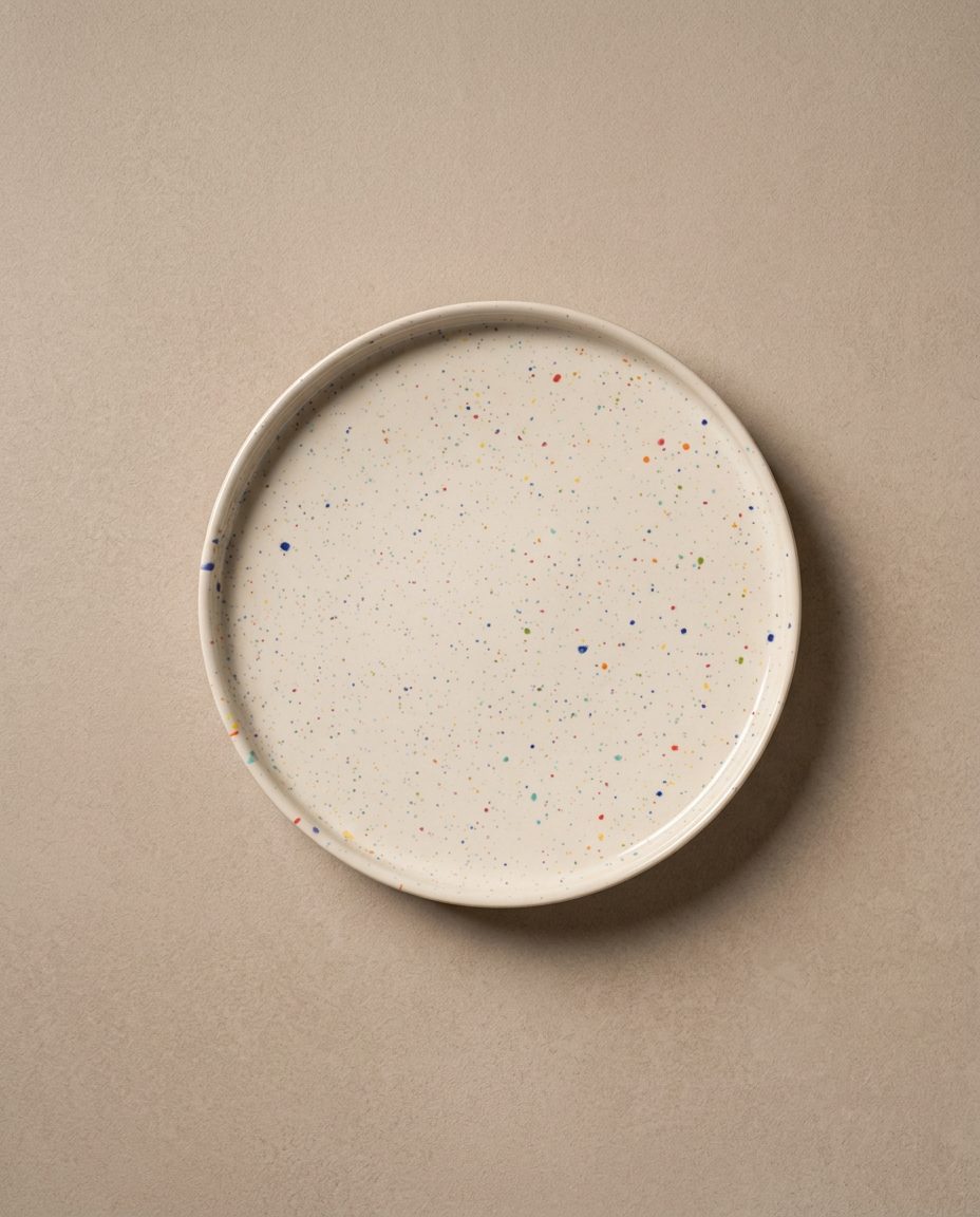 Plateau rond New Party – 28 cm – Blanc